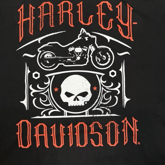 Harley Davidson Men's Graphic T-Shirt 100% Cotton Black Size XL‎ NWOT - Picture 3 of 7